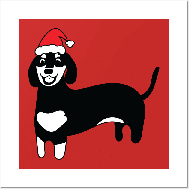 Christmas Dachshund Wall Art by holidaystore